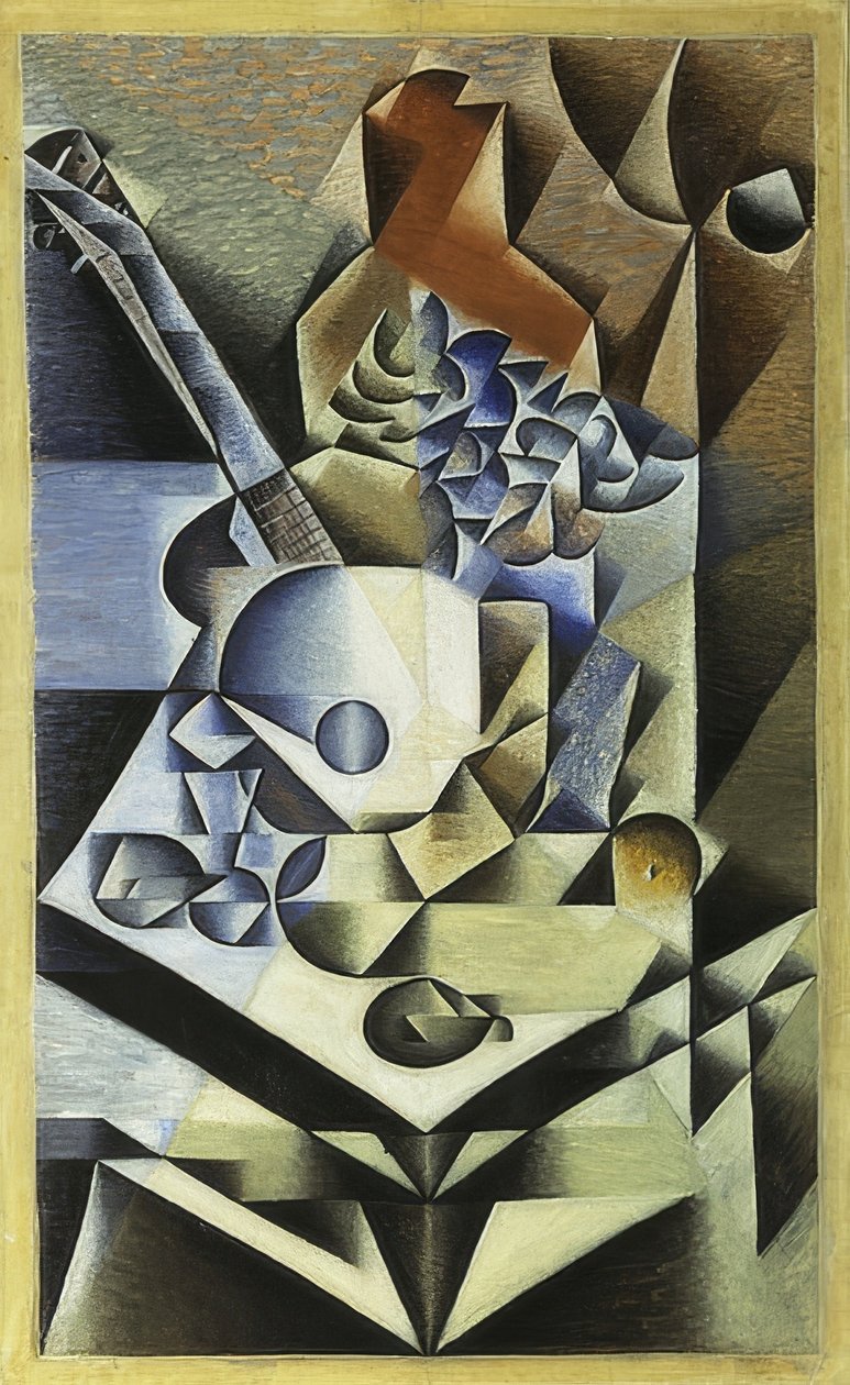 Asetelma kukkien kanssa. 1912 tekijältä Juan Gris