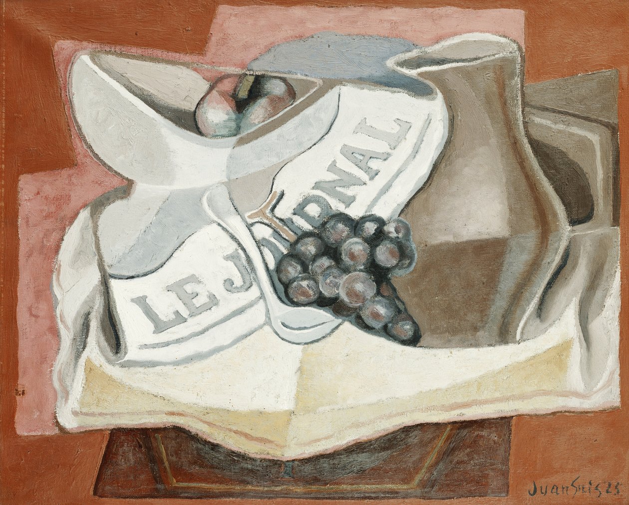 Rypäleterttu; La Grappe de Raisins, 1925 tekijältä Juan Gris