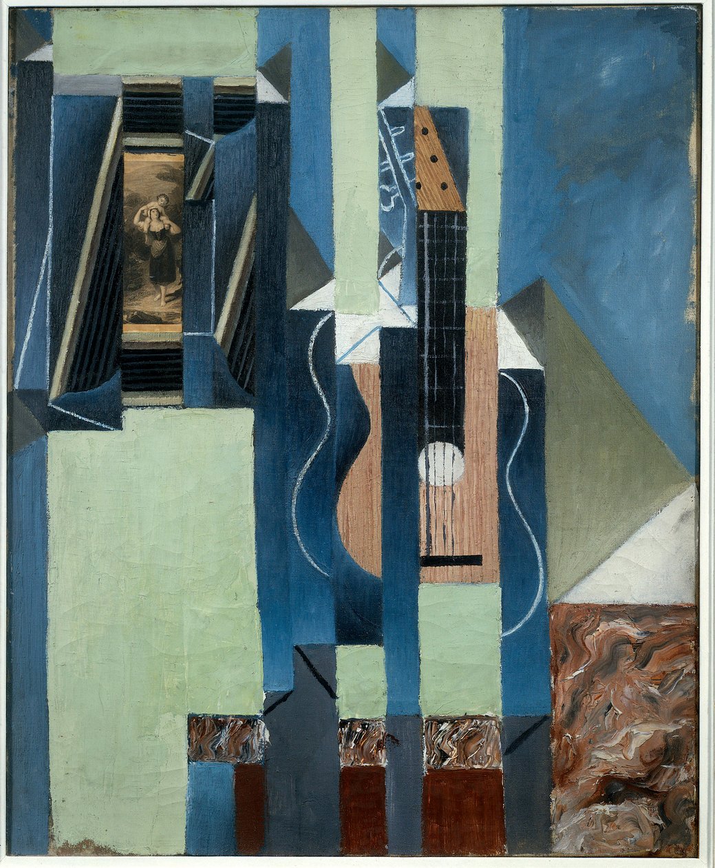 Kitara. Juan Grisin (1887-1927) maalaus Ec. Esp. tekijältä Juan Gris