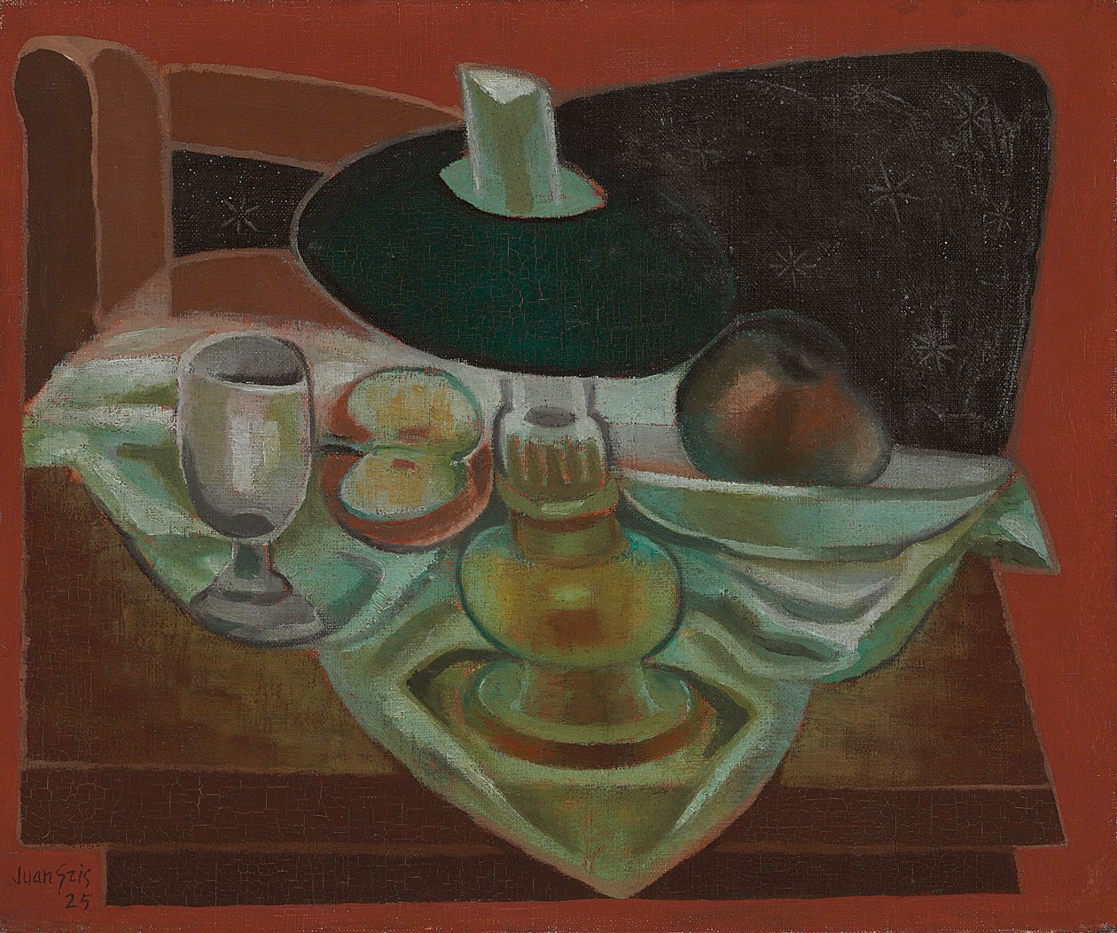 Lampun alla; Lampun alla, 1925 tekijältä Juan Gris