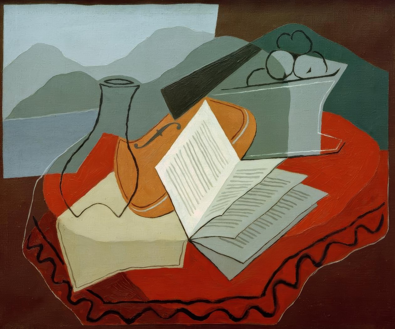 Violon à fenêtre ouverte tekijältä Juan Gris