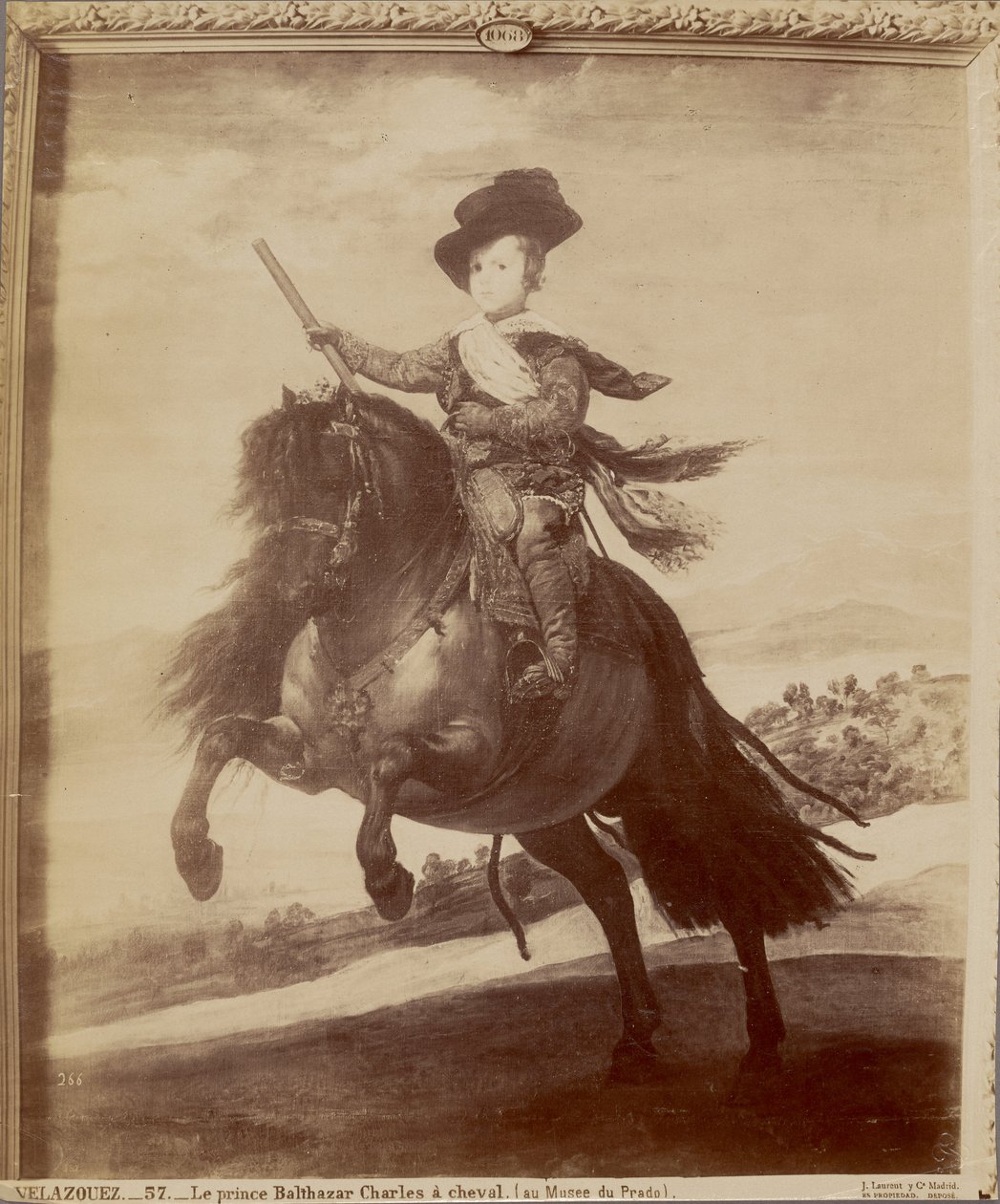 Velazquez. Prinssi Balthazar Kaarle hevosen selässä (Prado-museossa). tekijältä Juan Laurent