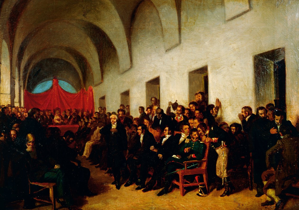 Cabildo istunnossa 22. toukokuuta tekijältä Juan Manuel Blanes