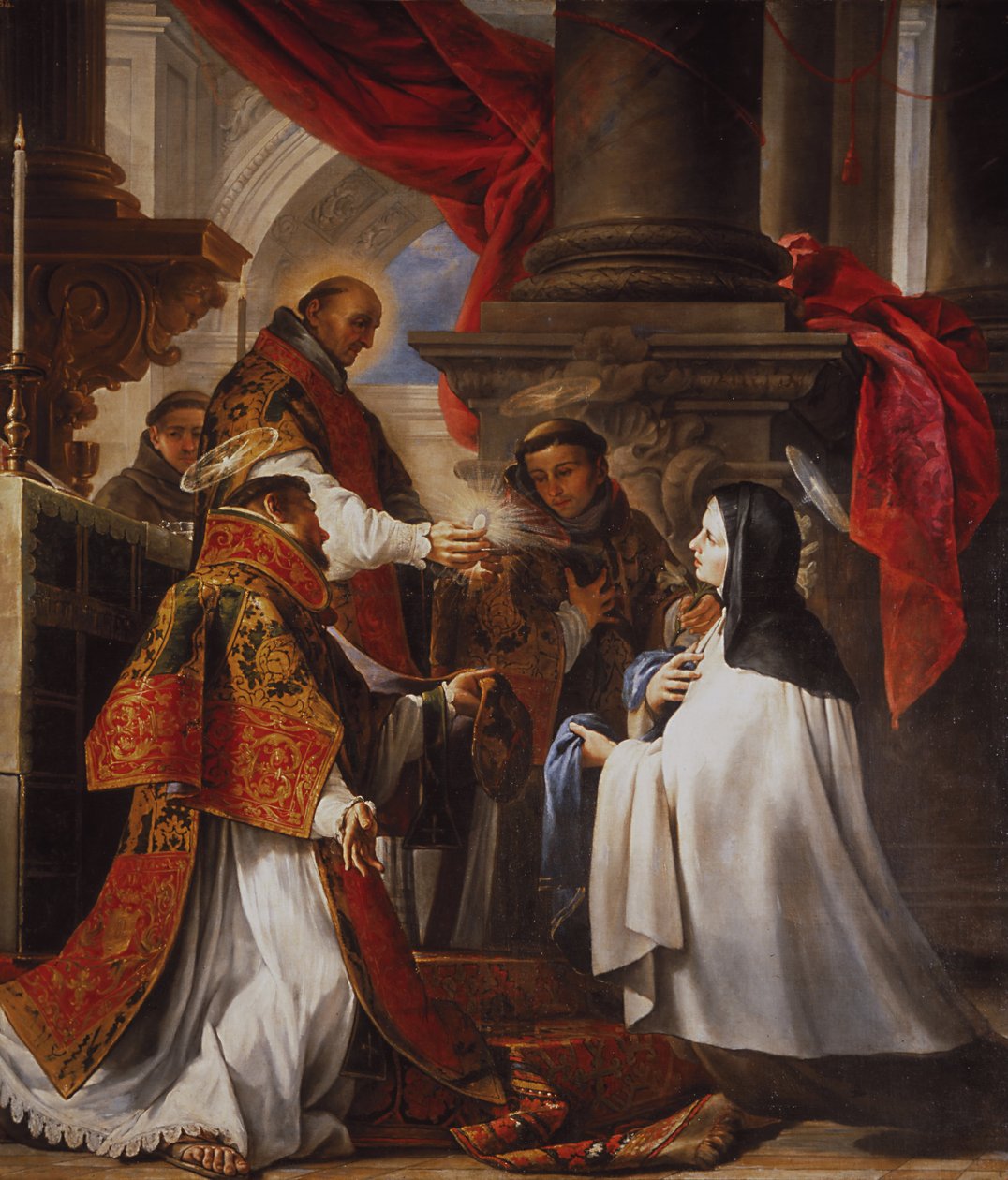 Pyhän Teresan ehtoollinen, 1670 tekijältä Juan Martín Cabezalero