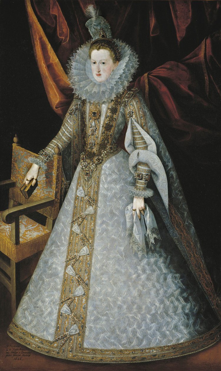 Itävallan Margarita Steiermark Itävallan arkkiherttuatar ja Espanjan kuningatar puoliso - Pantoja de la Cruz, Juan (1553-1608) Itävallan Margaritan (1584-1611) muotokuva tekijältä Juan Pantoja de la Cruz