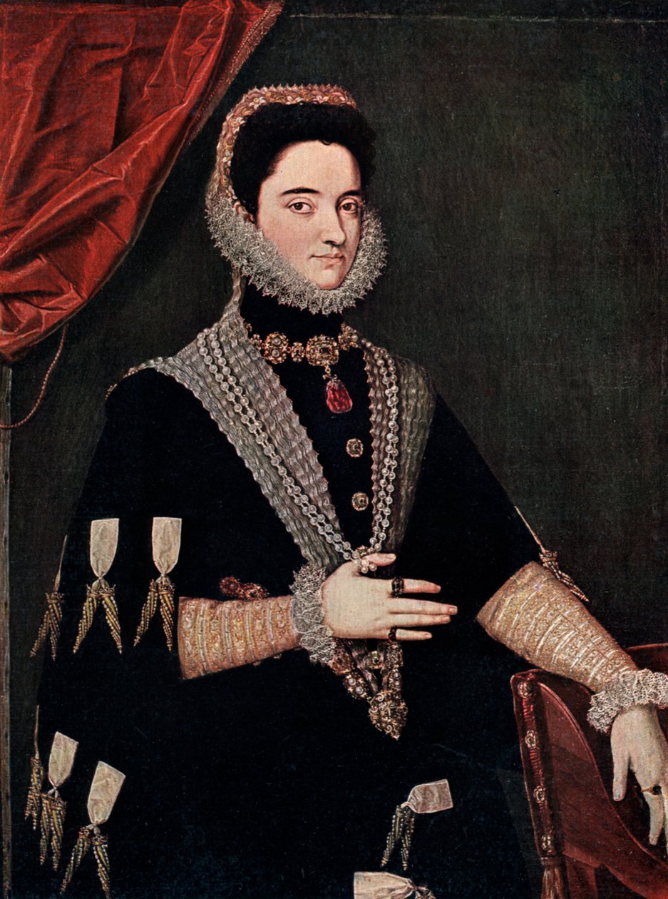 Marie Itävalta, 1500-luvun puoliväli 1910 tekijältä Juan Pantoja de la Cruz