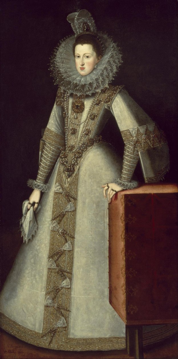 Espanjan kuningattaren Margareta Itävallan (1584-1611) muotokuva. tekijältä Juan Pantoja de la Cruz