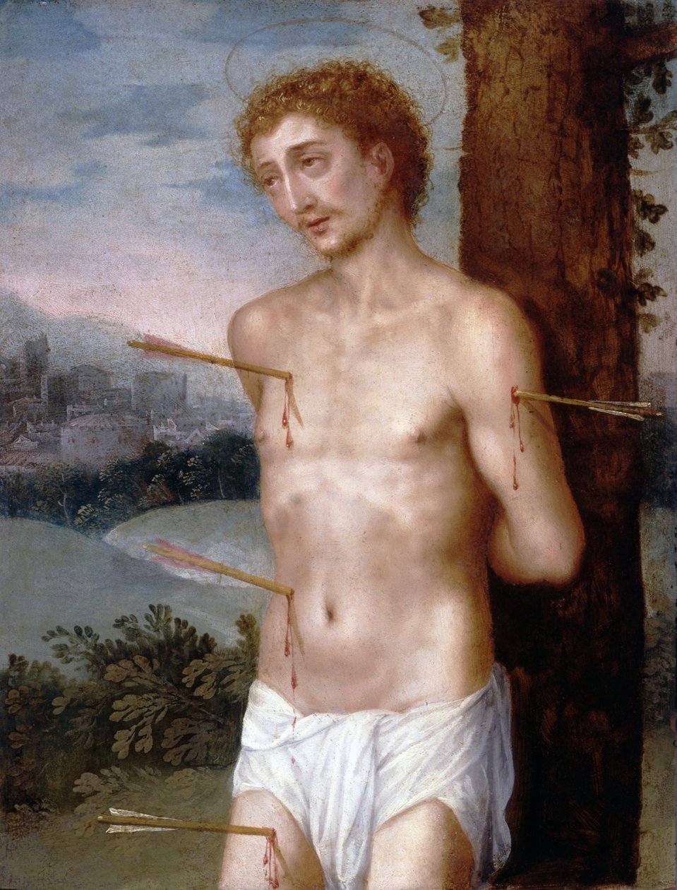 Saint Sebastian, n. 1603 (öljy kuparille) tekijältä Juan Sanchez Cotan