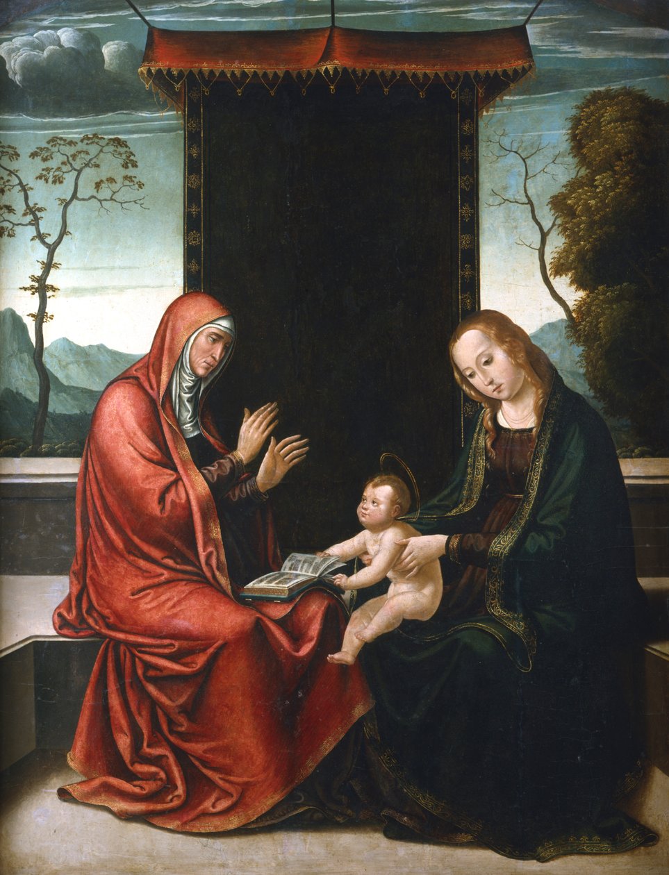 "Pyhä Anna, neitsyt ja lapsi", C1520-1565 tekijältä Juan de Borgona the Younger
