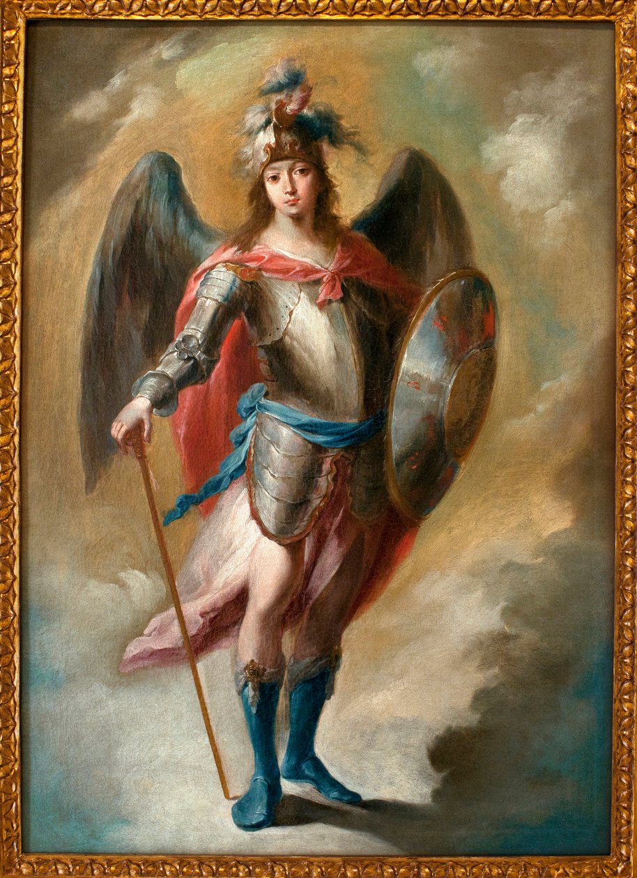 Arkkienkeli Pyhä Mikael - Juan de Espinalin (1714-1783) maalaus, öljy kankaalle, n. 1780 - Sevillan taidemuseo, Espanja tekijältä Juan de Espinal
