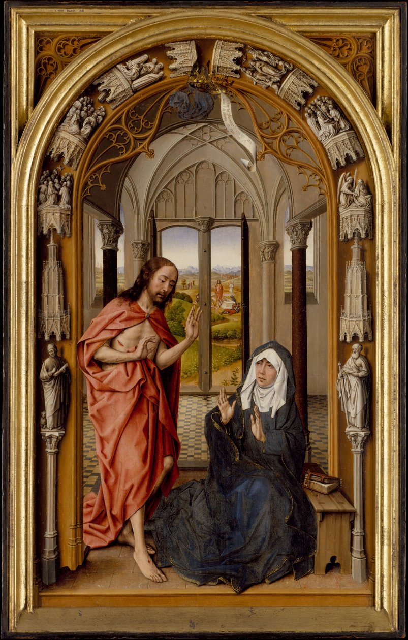Kristus ilmestyy äidilleen, n. 1496 tekijältä Juan de Flandes