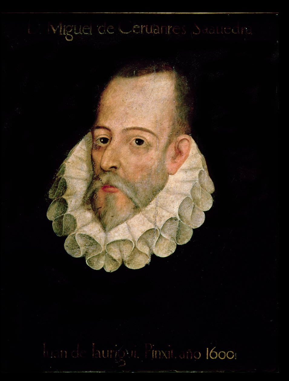 Miguel de Cervantes y Saavedran (1547-1615) muotokuva 1600 (öljy paneelille) tekijältä Juan de Jauregui y Aguilar