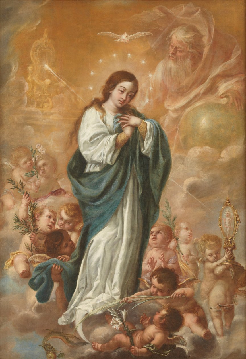 Neitsyen tahraton sikiäminen, 1682. tekijältä Juan de Valdes Leal