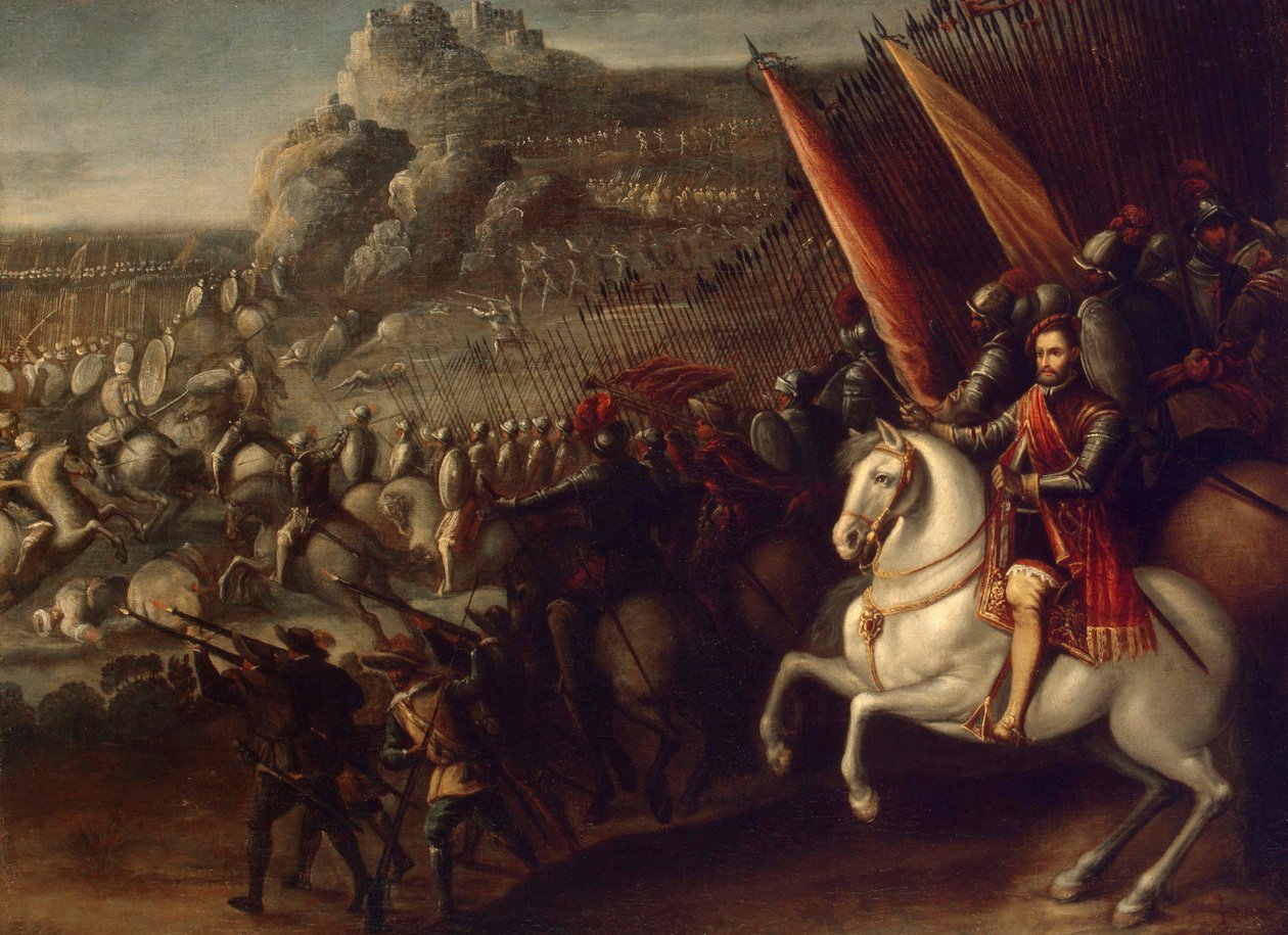 ""taistelukohtaus"" Juan de la Corten (1597-1660) maalaus 1643 Koko 66,5x88 cm Valtion Eremitaaši, Pietari tekijältä Juan de la Corte