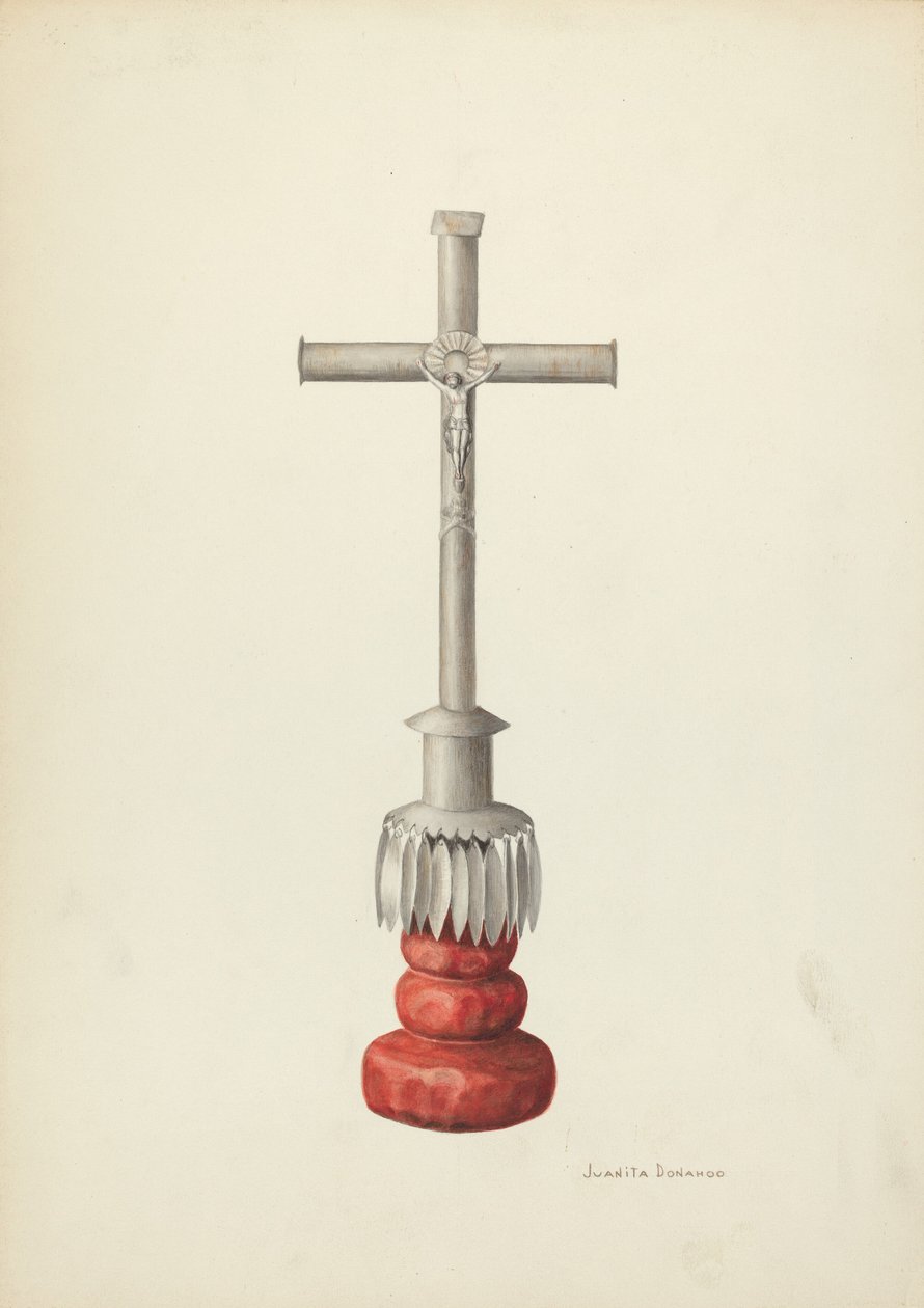 Krusifiksi, c. 1936. tekijältä Juanita Donahoo