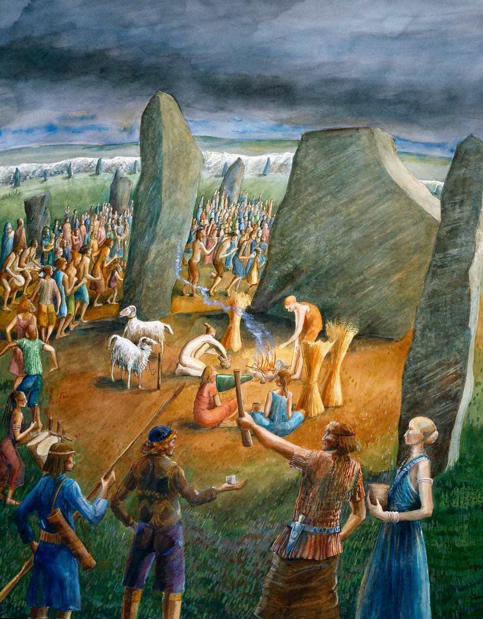 Avebury Stone Circle, 3. vuosituhat eKr., 1990-2010 tekijältä Judith Dobie