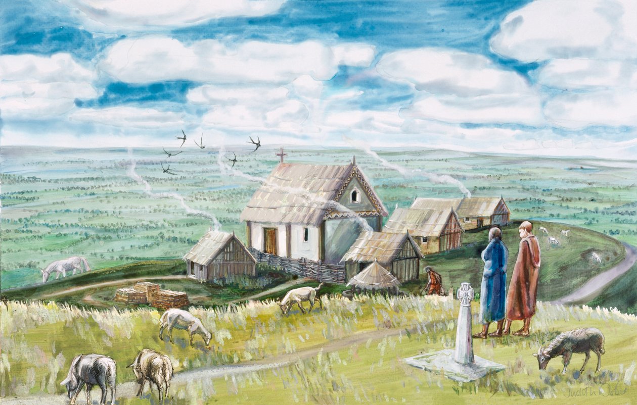 Luostariasutus, Glastonbury Tor, 1000-luku, 1990-2010 tekijältä Judith Dobie