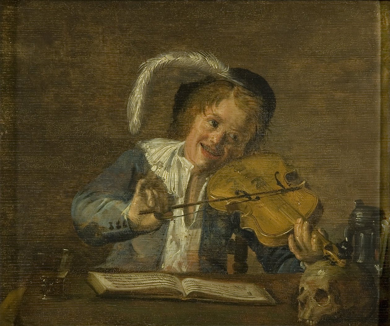 Poikamuusikko (öljy paneeliin, tammi) tekijältä Judith Leyster