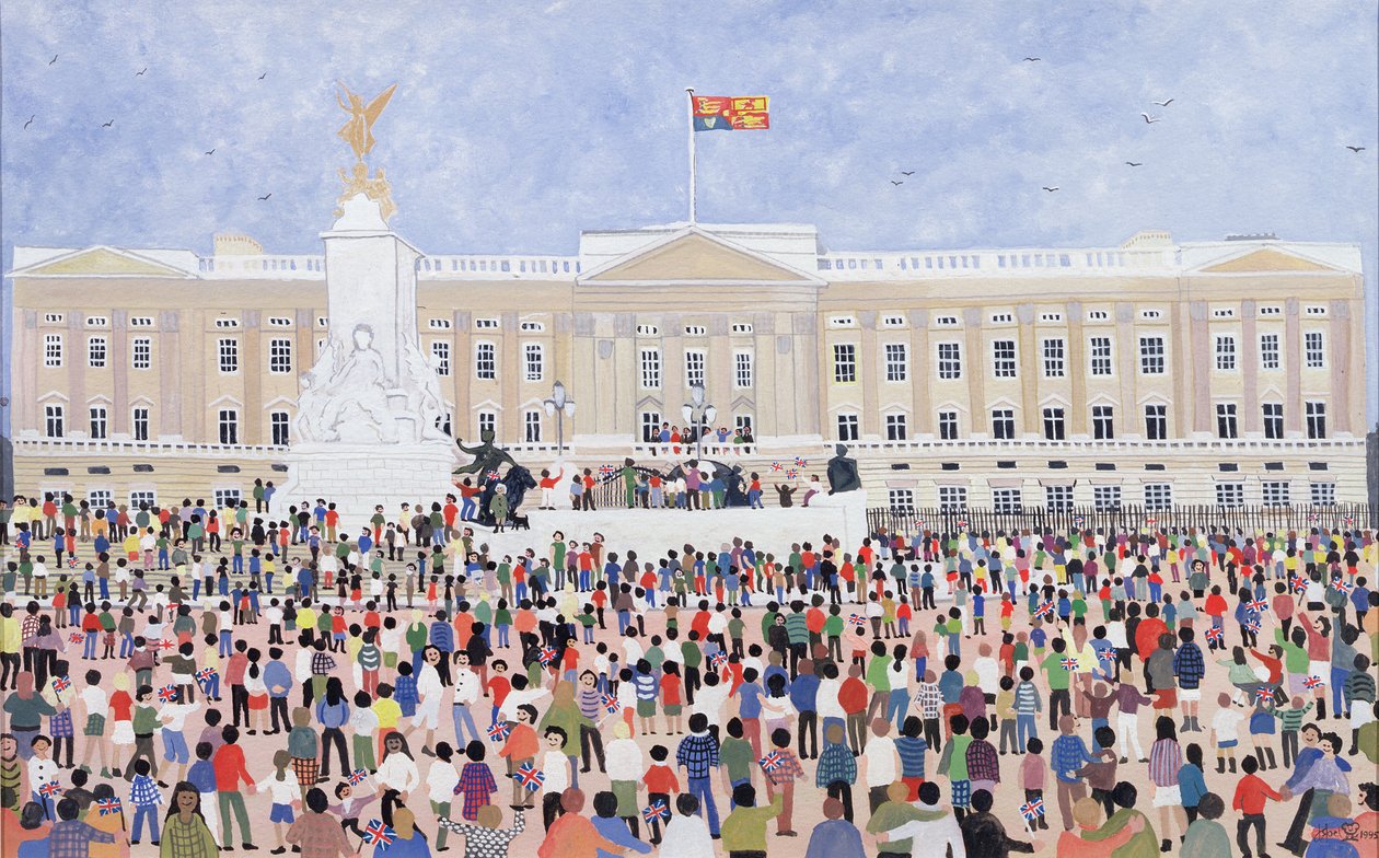 Väkijoukkoja palatsin ympärillä, 1995 tekijältä Judy Joel