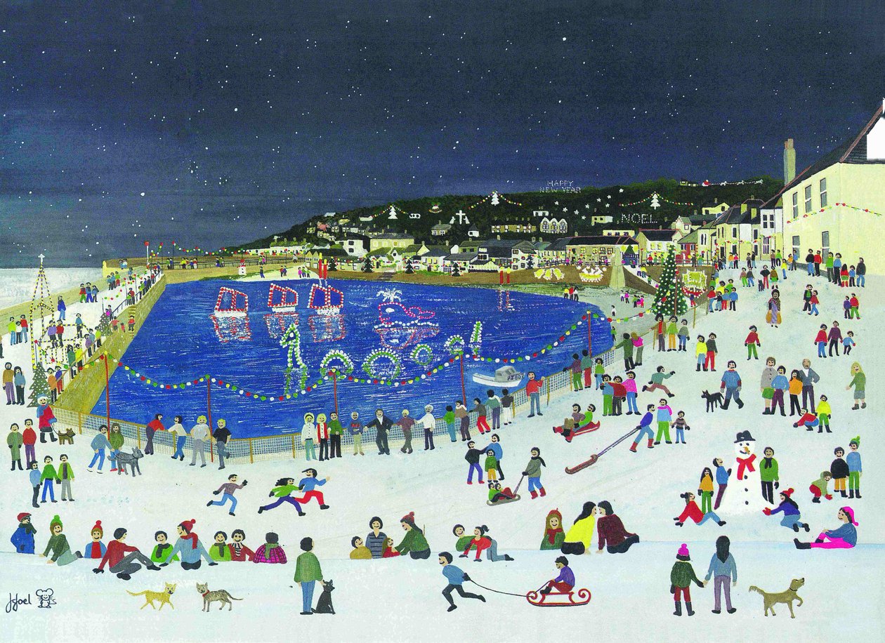 Mousehole Harbour Lights, 2009 (Gouassi paperille) tekijältä Judy Joel