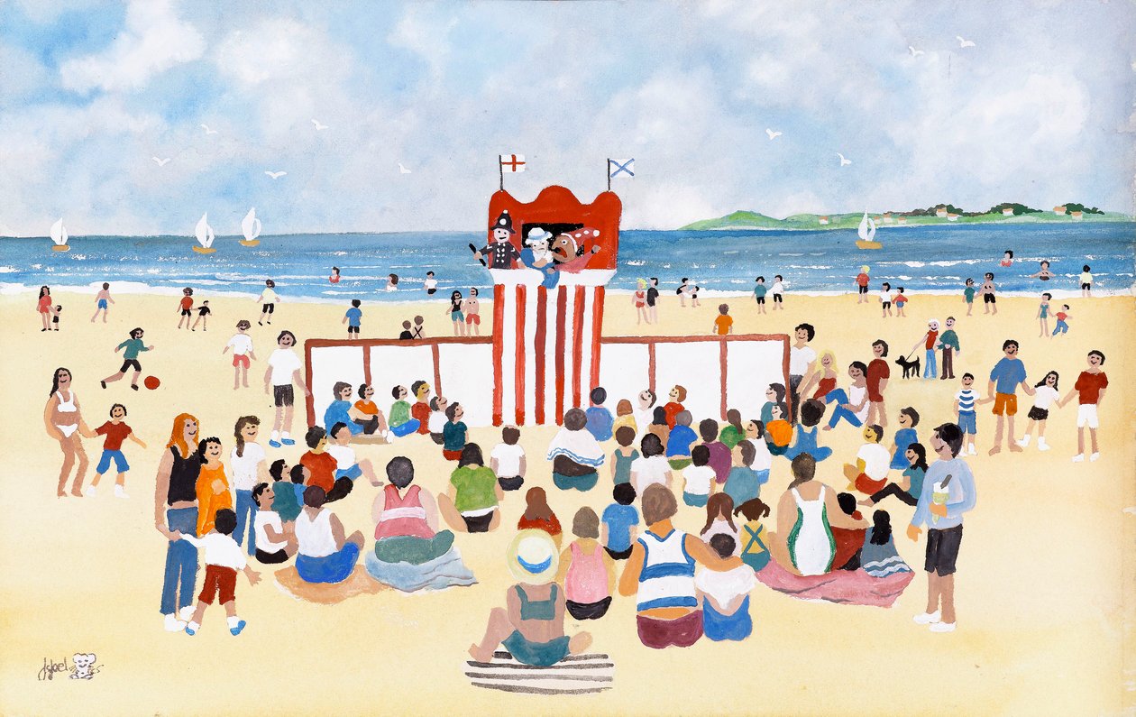 Punch ja Judy, 2009 (Guassi paperilla) tekijältä Judy Joel