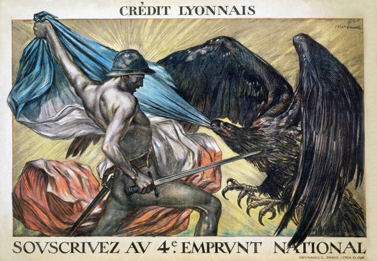 Luotto Lyonnais. Tilaa 4th National Loan, 1918 tekijältä Jules Abel Faivre