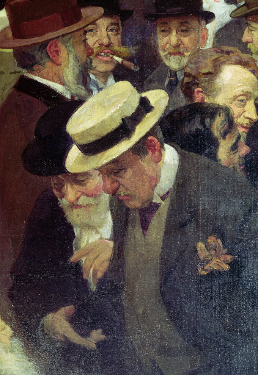 Perjantai ranskalaisessa taiteilijasalongissa (yksityiskohta), 1911 tekijältä Jules Alexandre Gruen or Grun
