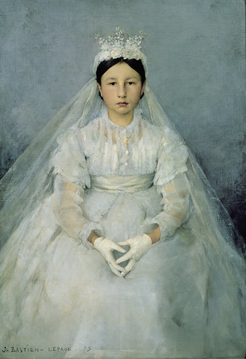 Nuori kommunikaattori, 1875 tekijältä Jules Bastien Lepage