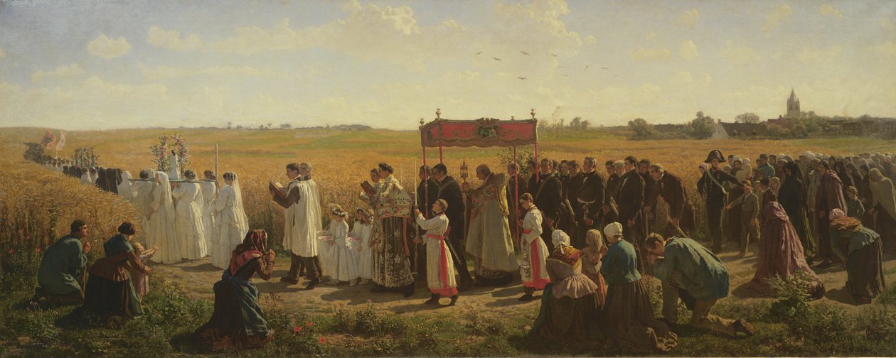 Vehnän siunaus Artoisissa, 1857 tekijältä Jules Breton