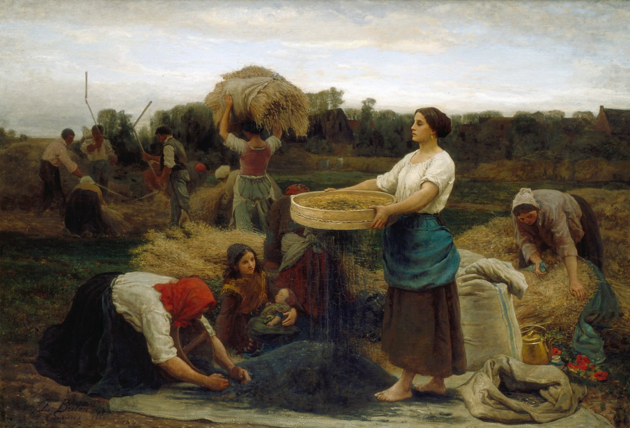 Rypsi (rypsin sadonkorjuu), 1860 tekijältä Jules Breton