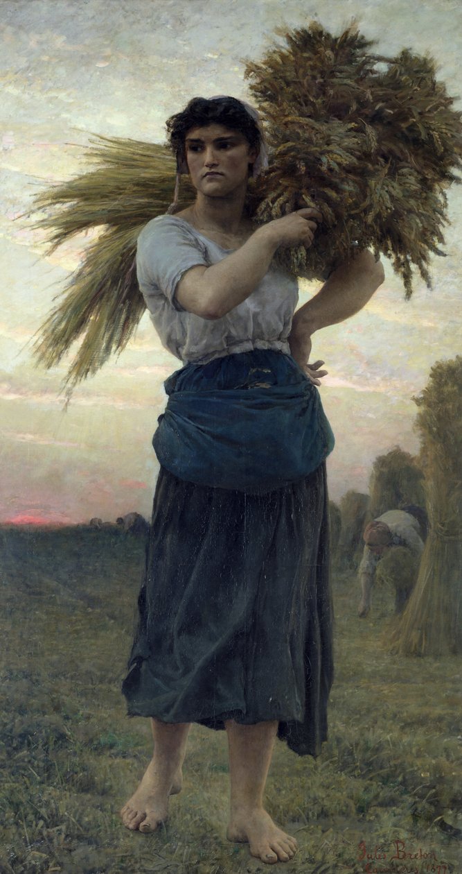 The Gleaner, 1877 tekijältä Jules Breton