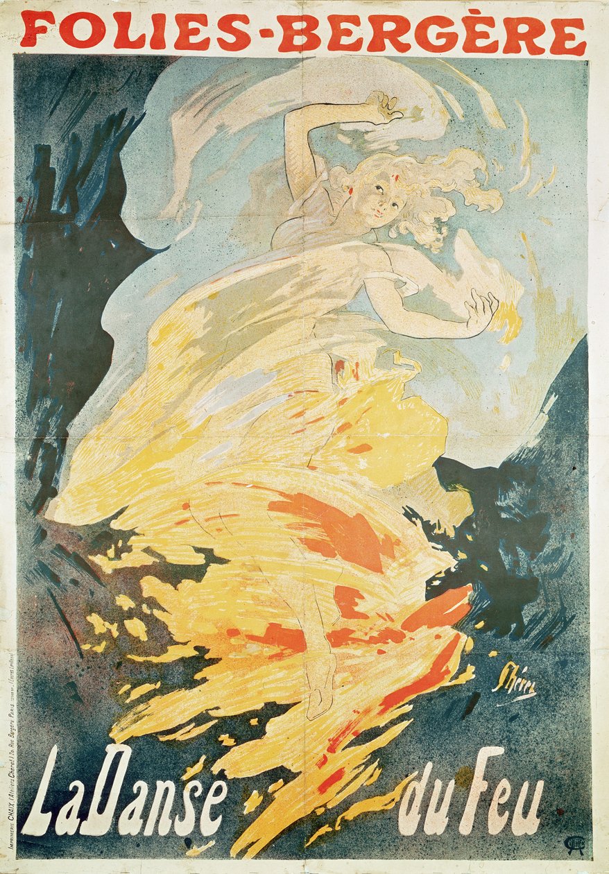 Folies Bergere: la Danse du Feu, Ranska 1897 tekijältä Jules Cheret