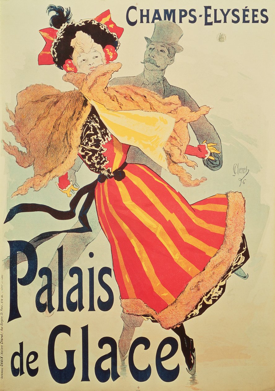 Jääpalatsi, Champs Elysees, Pariisi, 1893. tekijältä Jules Cheret