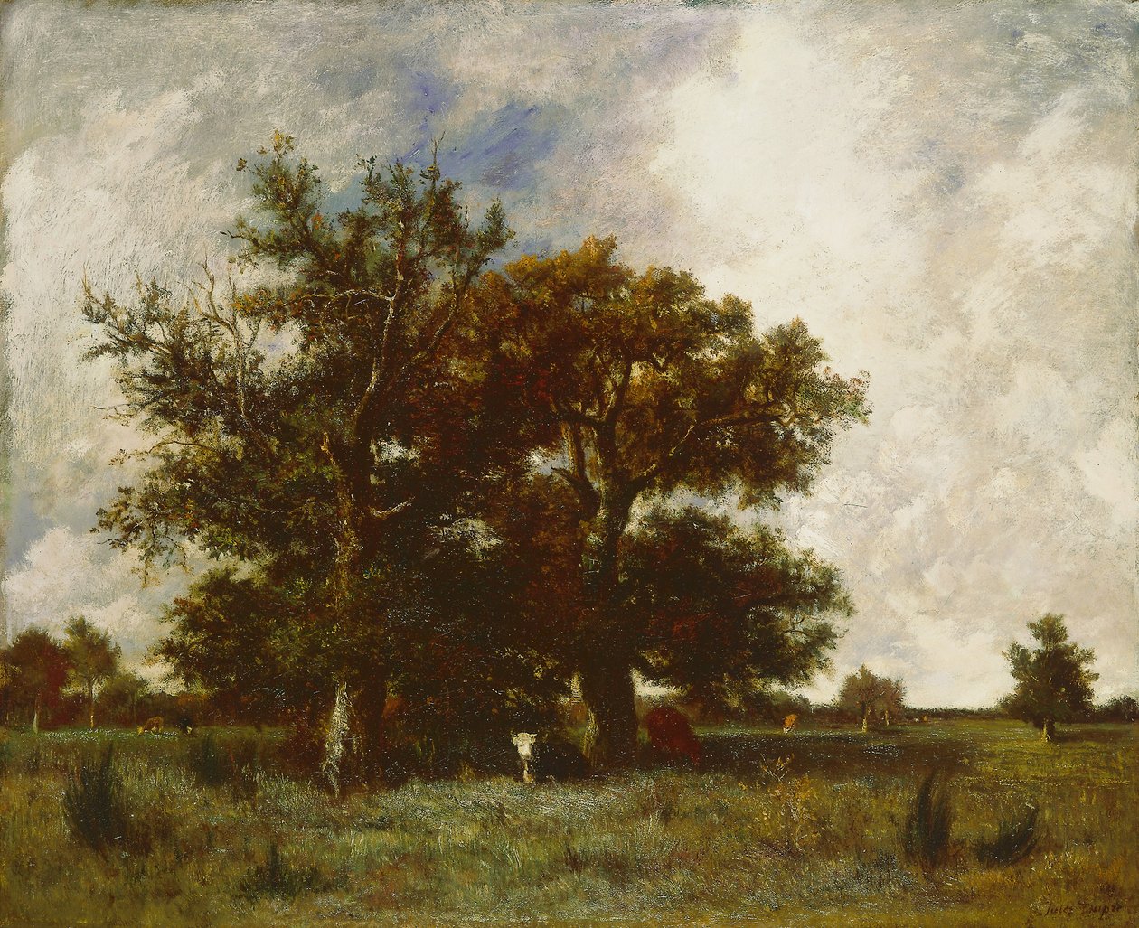 Fontainebleaun tammi, noin 1840 tekijältä Jules Dupré