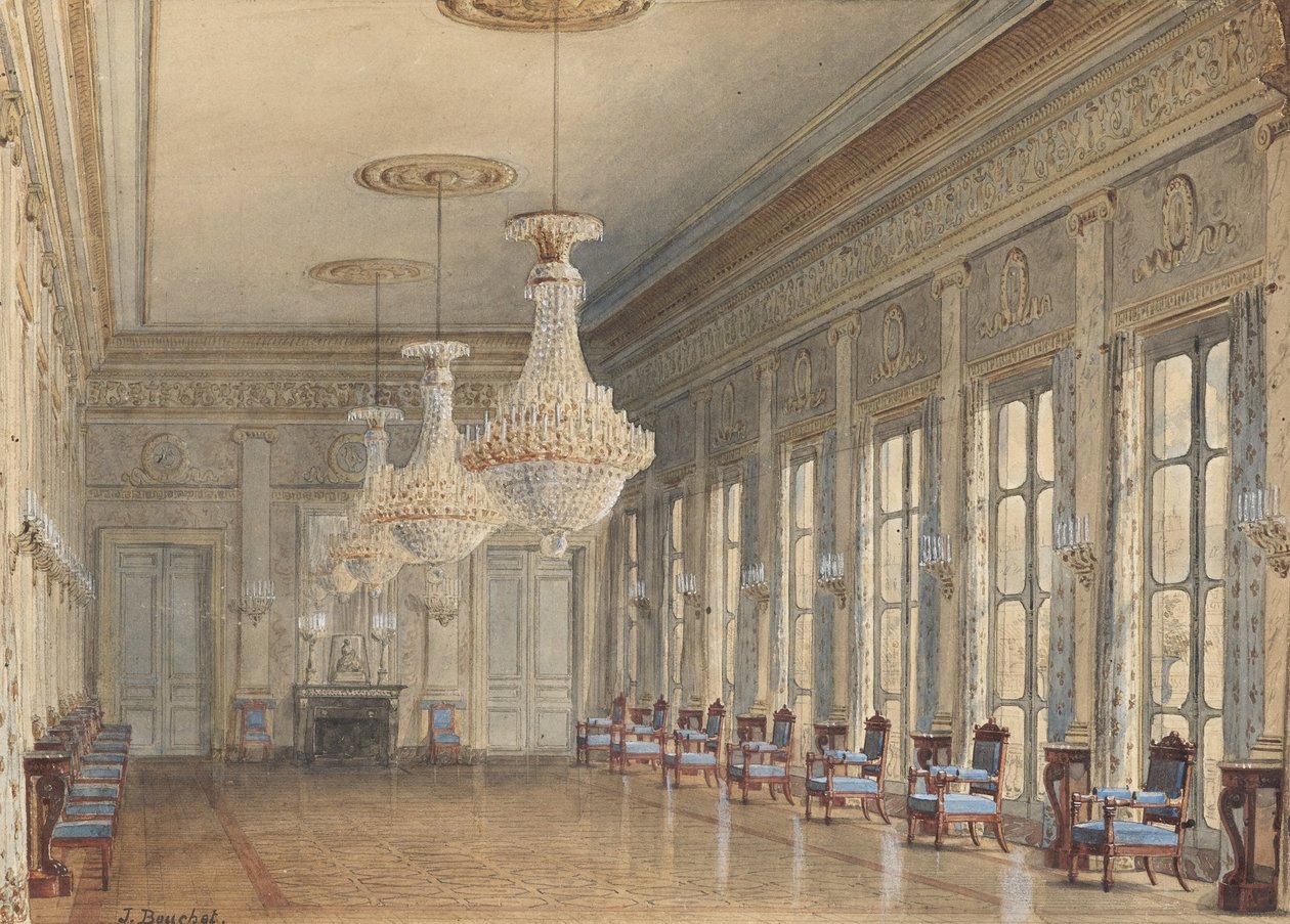 Salonki Montpensier -siivessä, Palais Royal tekijältä Jules Frédéric Bouchet