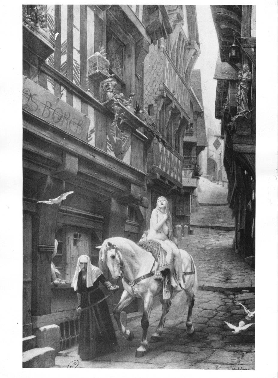Lady Godiva ratsastaa Coventryn kaduilla tekijältä Jules Joseph Lefebvre