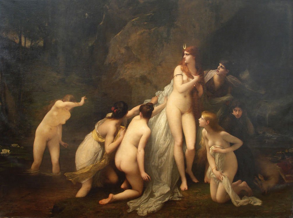 Diana sorprendidan tekijältä Jules Joseph Lefebvre