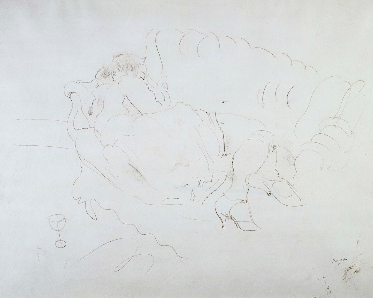 Amerikkalainen nukkumassa tekijältä Jules Pascin