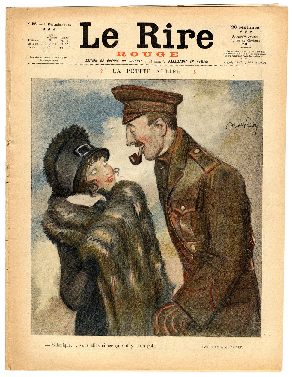 Portada de "" The Red Laughter "", satíric en Colorsfinnish tekijältä Jules Abel Faivre