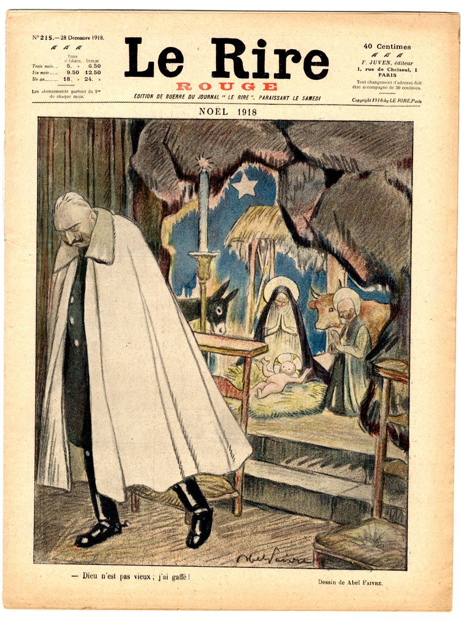 Kansi "" The Red Laughter", satiirinen väreissä tekijältä Jules Abel Faivre