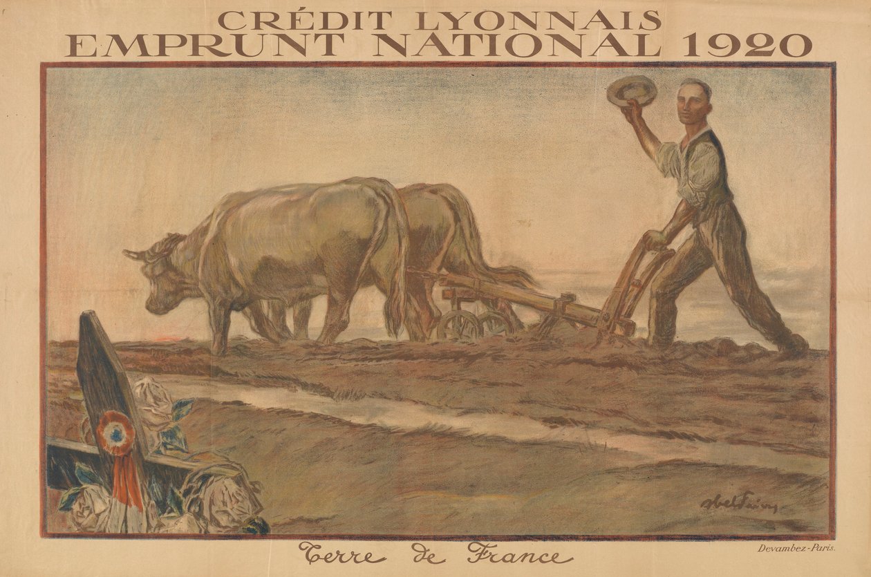 Credit Lyonnais, National Loan 1920, Land of France (Lyon Credit, National Loan 1920, Land of France) tekijältä Jules Abel Faivre
