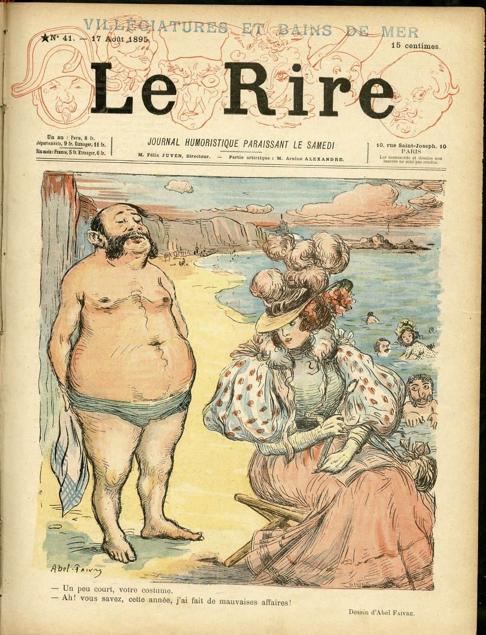 Kuvitus Abel Faivresta (1867-1945) Le Riren peittoon tekijältä Jules Abel Faivre