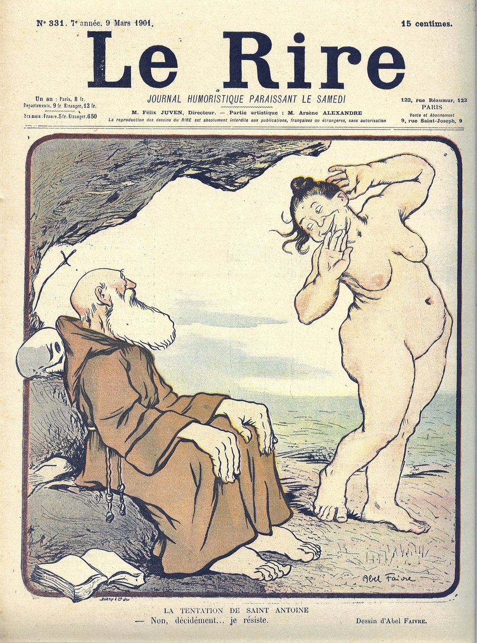 Kuvitus Abel Faivresta (1867-1945) Naurujen kanteen, nro 331 tekijältä Jules Abel Faivre