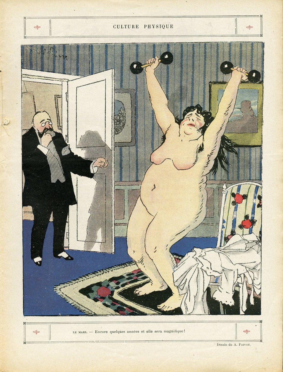 Kuva Abel Faivresta (1867-1945) Le Riressä, 3.5.2013 - Fyysinen kulttuuri - Urheilu, Obeite, Nudiitit - Naiset tekijältä Jules Abel Faivre