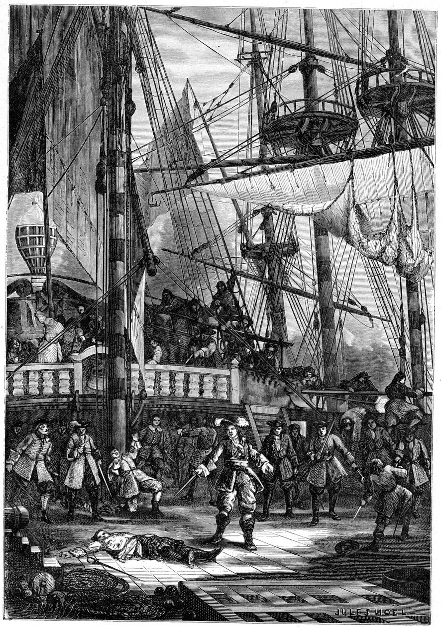 Jean Bart tappaa Neptunuksen hollantilaisen kapteenin vuonna 1898 tekijältä Jules Achille Noel