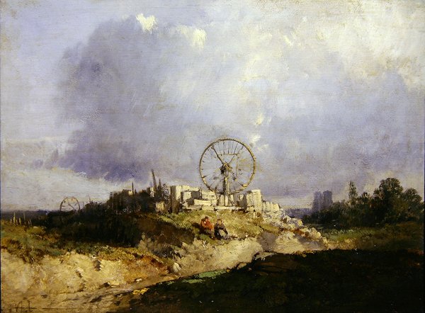 The Quarry (öljy paneelissa) tekijältä Jules Achille Noel