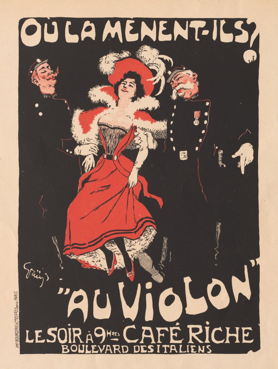 Julisteen mestarit: Pl. 103 Café Reche, 1897. tekijältä Jules Alexandre Grün