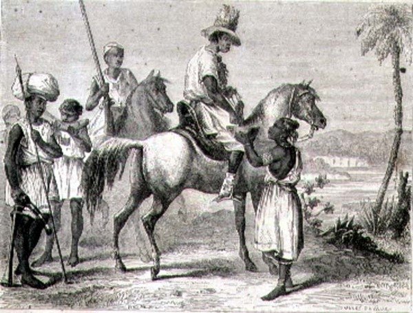 Peul- ja Malinke-intiaanit Senegalissa tekijältä Jules Antoine (after) Duvaux
