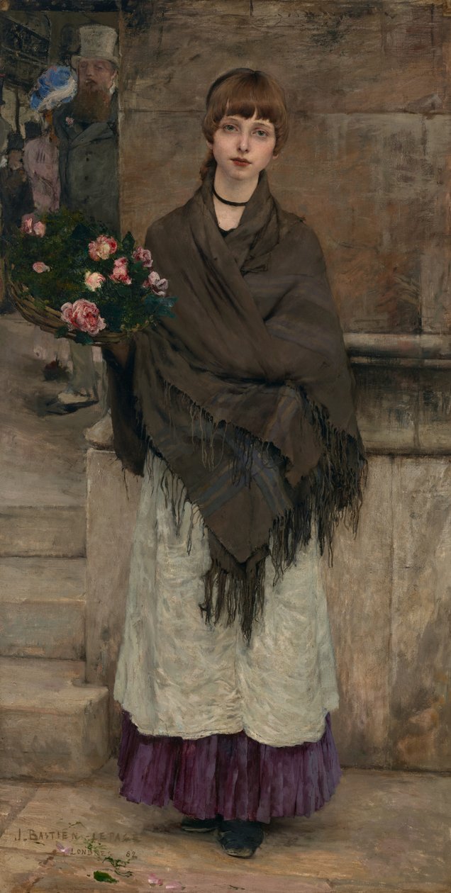 Kukkamyyjä Lontoossa tekijältä Jules Bastien Lepage