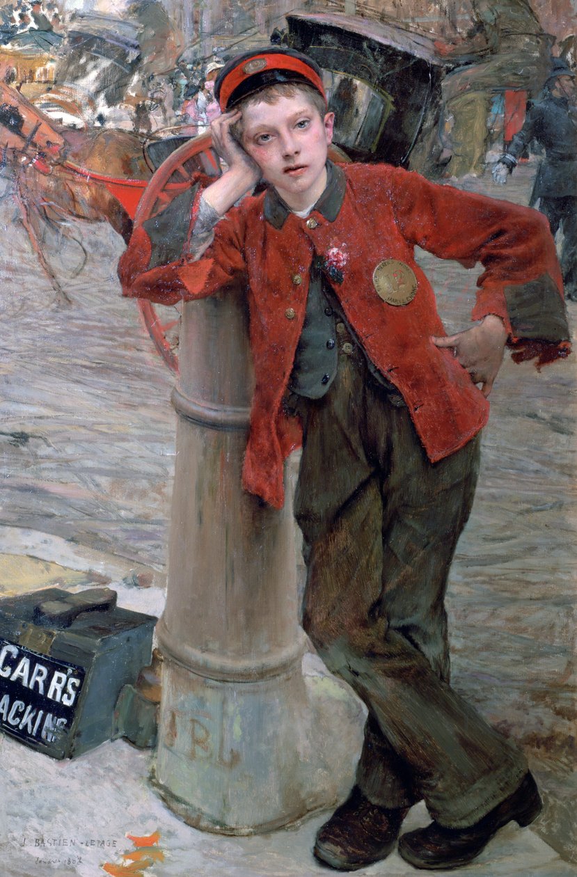 London Shoeshine Boy, 1882 tekijältä Jules Bastien Lepage